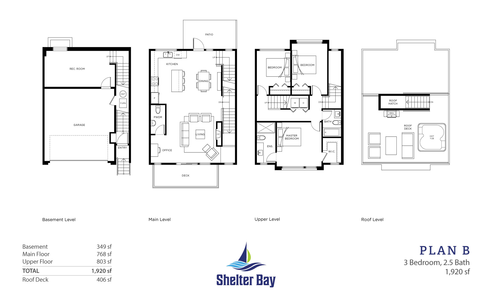 Shelter Bay Towhomes - Floor Plan B